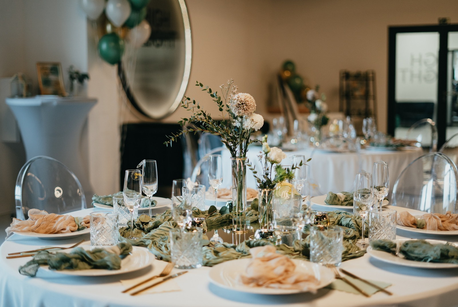 Svatební tabule a catering v prostoru HIGHLIGHT Praha